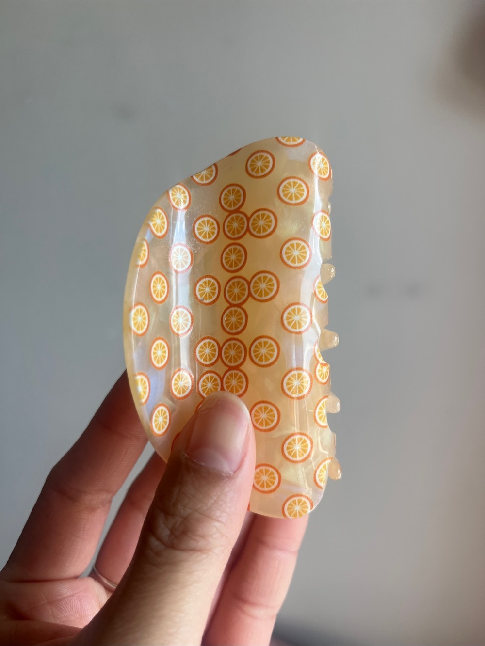 Citrus Print Hair Claw Clip - Yellow Orange